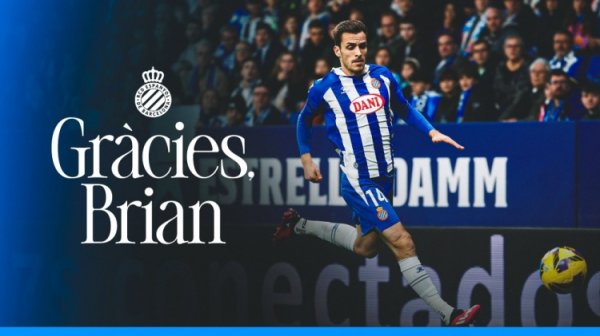 官方：31岁西班牙人后场球员布里安-奥利万离队