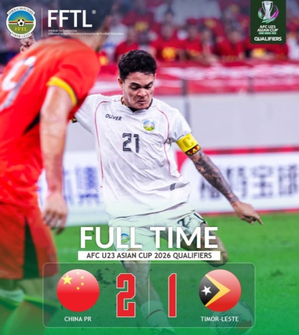 打破U22国足古代足球    门  的东帝汶领队   在发布会上说不上话＆只能一笑而过