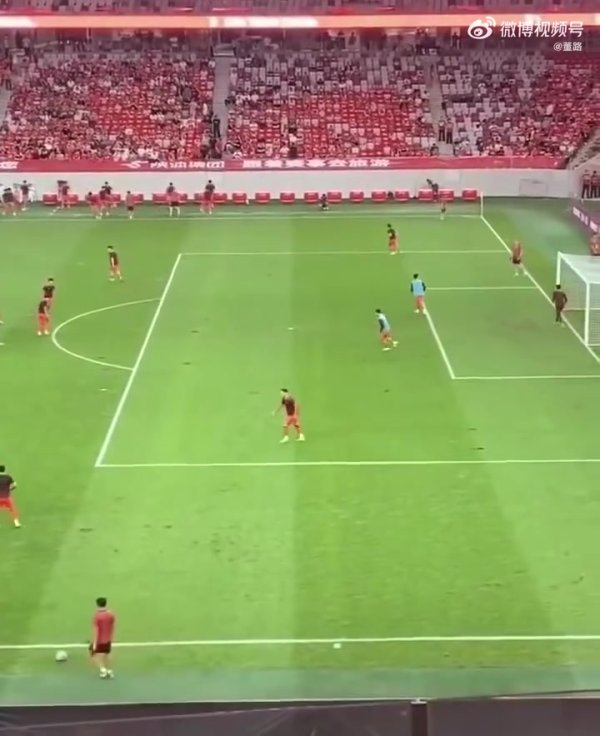 董路晒U22国足赛前练习  视频：他们能踢出漂亮的地面二过一配合？